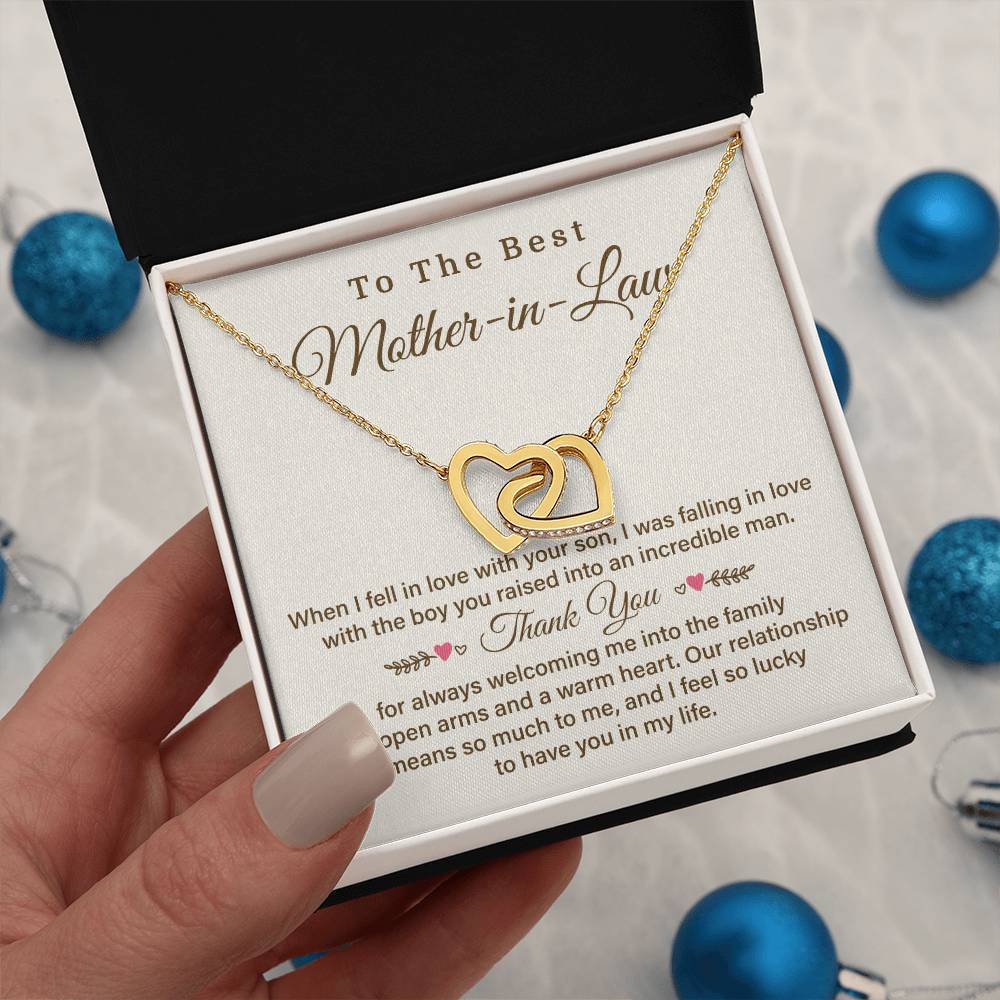 Best Mother-in-Law Necklace Gift With Thank You Card