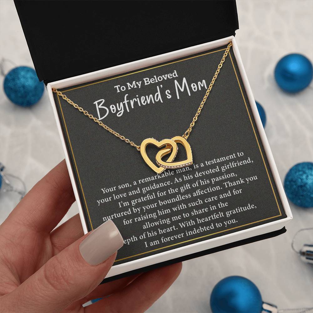 To My Beloved Boyfriend's Mom Heartfelt Message Necklace For Mom Necklace For Boyfriend’s Family Bond Mother-son Bond Necklace Beloved Boyfriend’s Mom Necklace Gift Gift For Boyfriend’s Mom Unique Gift For Boyfriend’s Mom