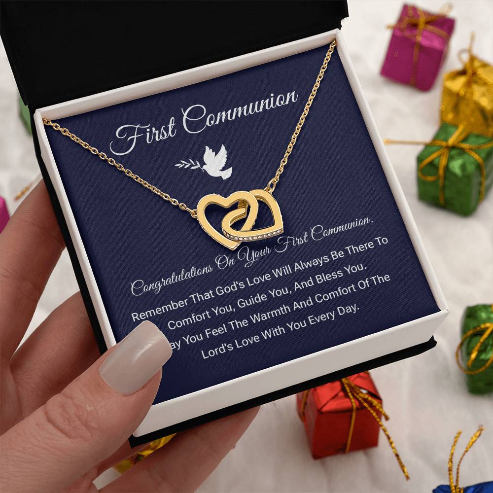 First Communion Necklace Gift – Religious Keepsake for Girls