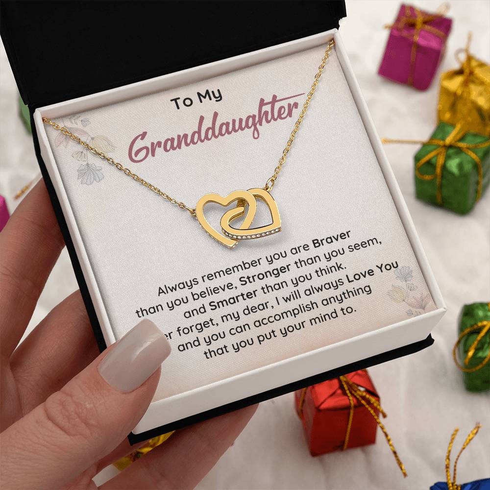 Granddaughter Necklace Gift With Love & Strength Card