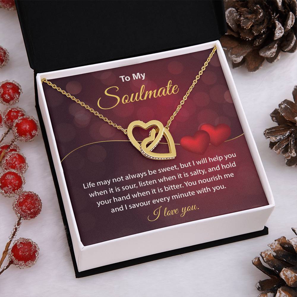 Soulmate Necklace Gift for Her – Message Card & Box