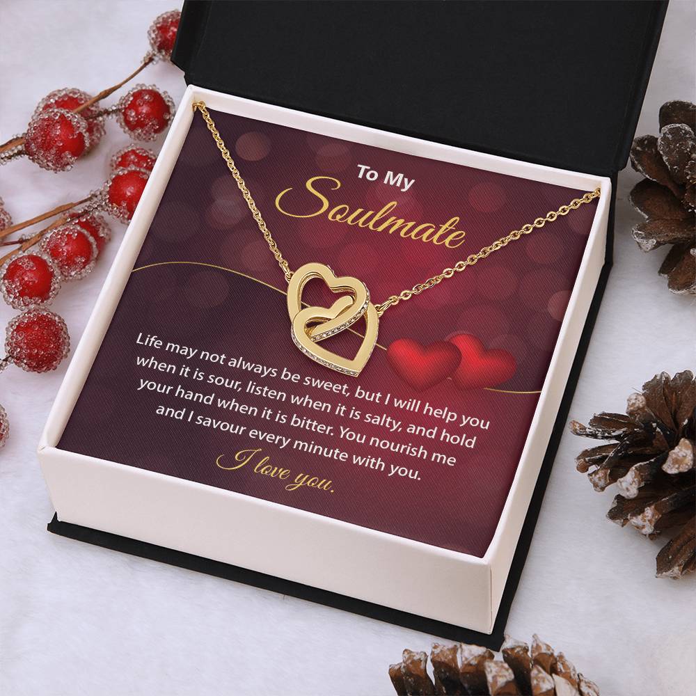 Soulmate Necklace Gift for Her – Message Card & Box