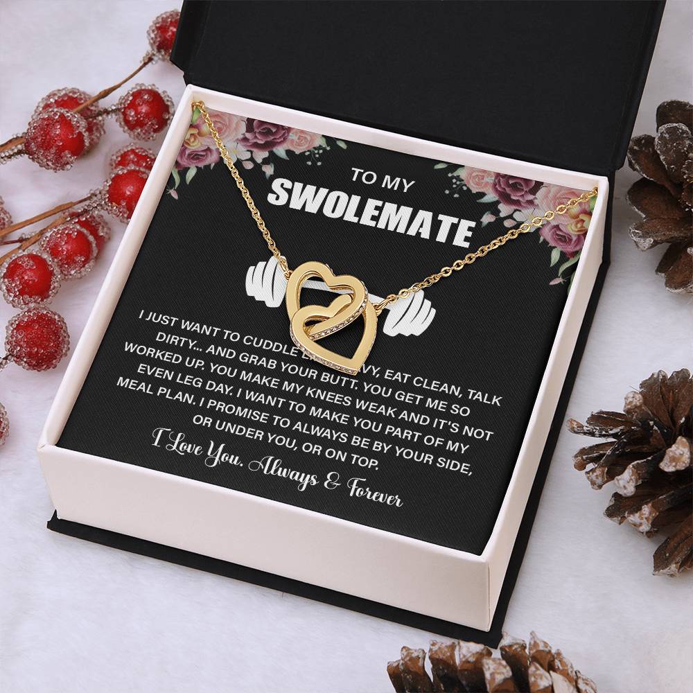 Funny Swolemate Necklace Gift with Message Card