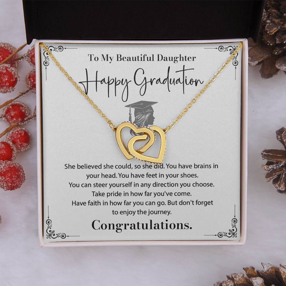 To My Daughter Graduation Necklace Gift
