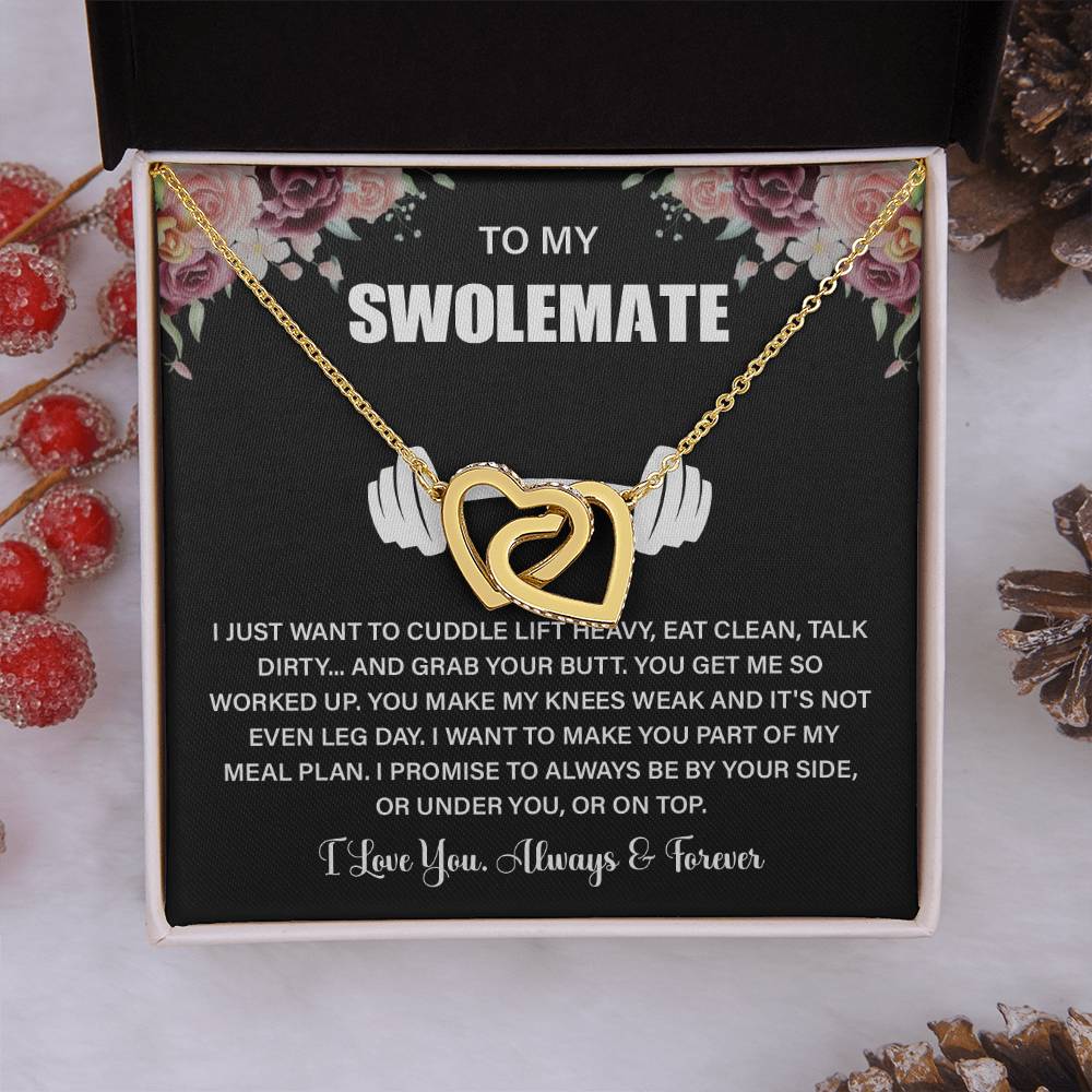 Funny Swolemate Necklace Gift with Message Card