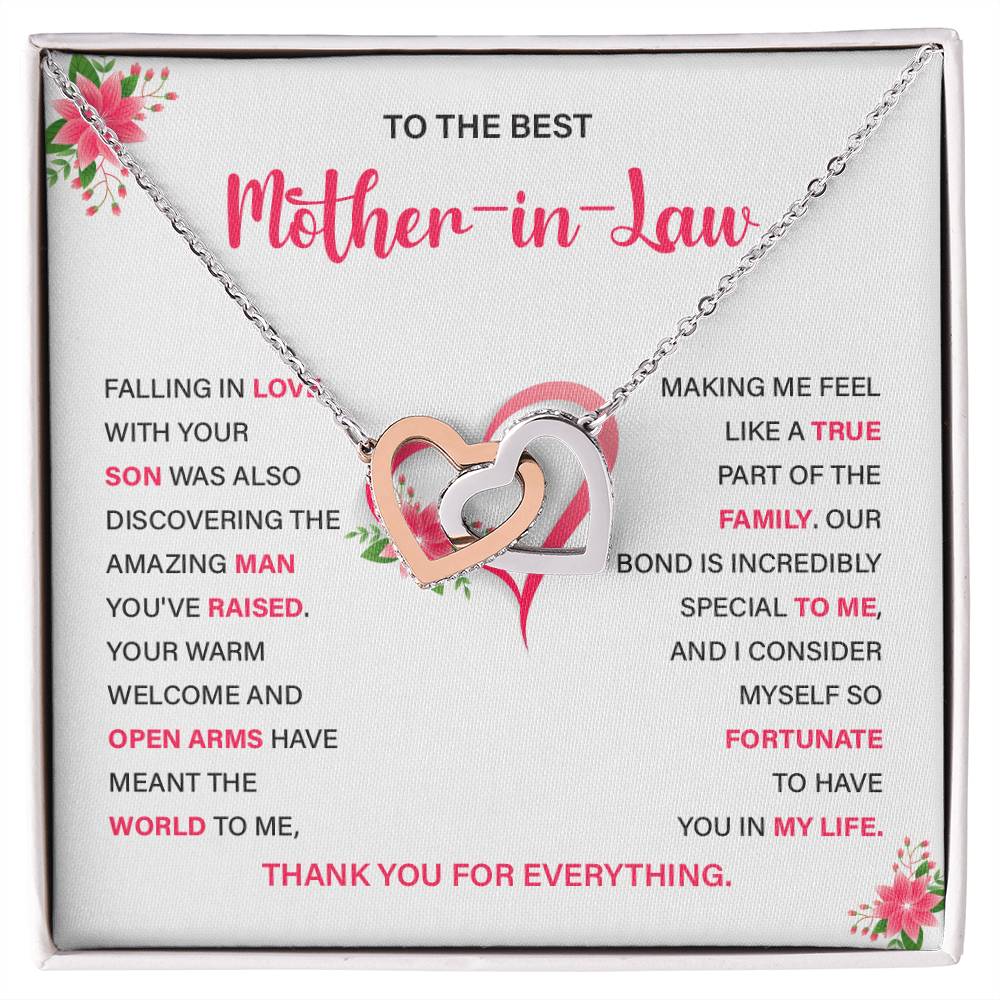Mother-in-Law Necklace Gift from Daughter-in-Law with Card