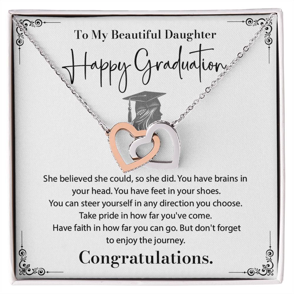 To My Daughter Graduation Necklace Gift