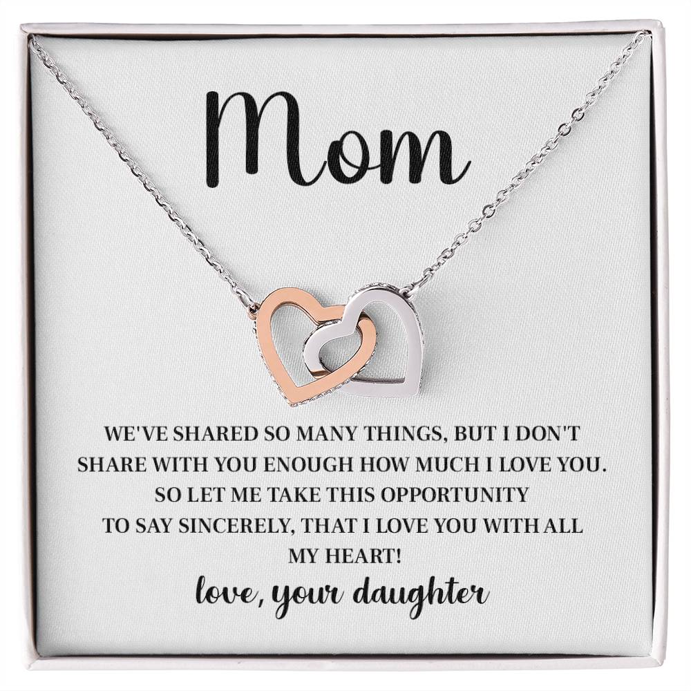 Necklace for Mom from Daughter with Sentimental Message Card