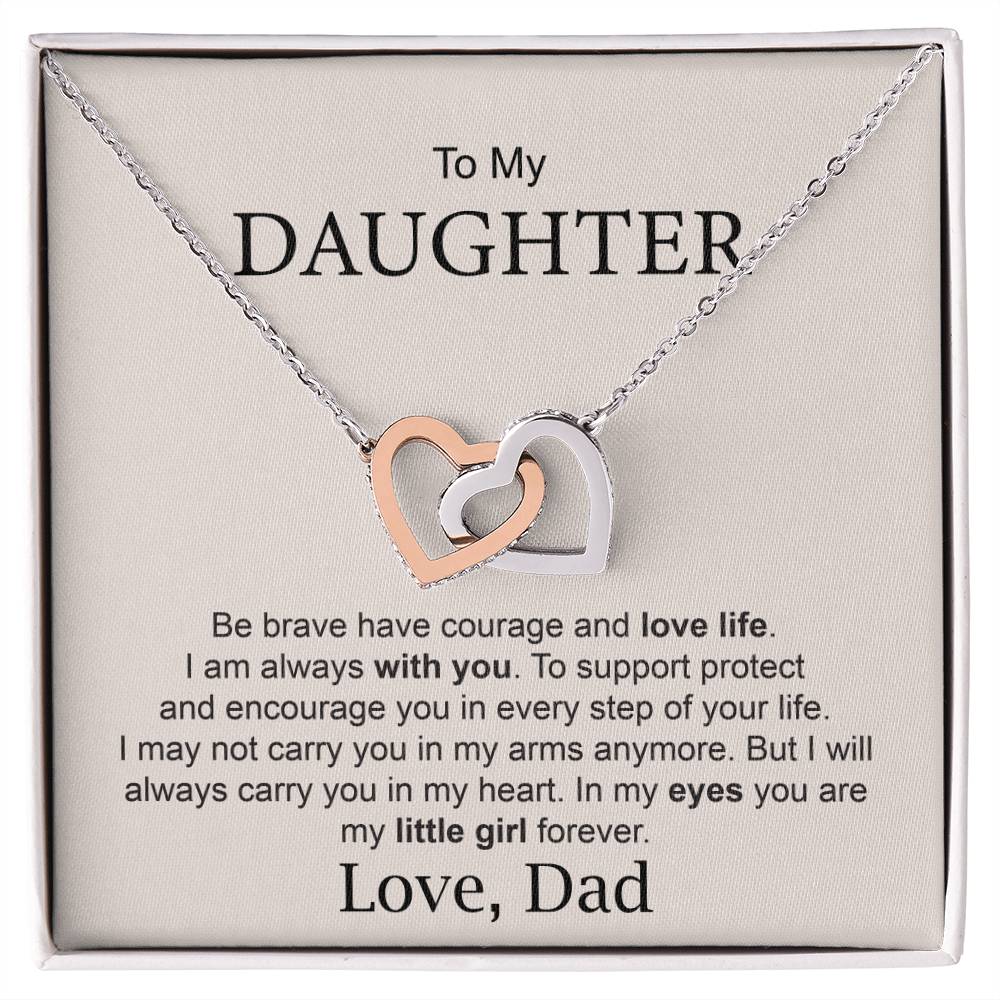 Daughter Necklace from Dad with Encouraging Message