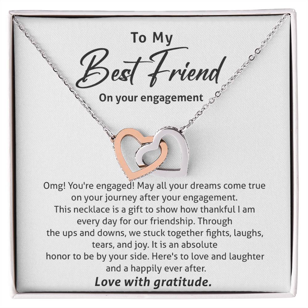 Best Friend Engagement Gift – Necklace with Message Card