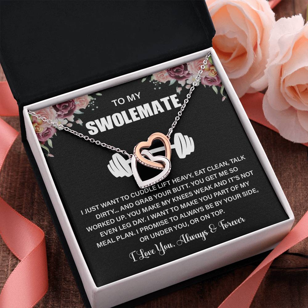 Funny Swolemate Necklace Gift with Message Card