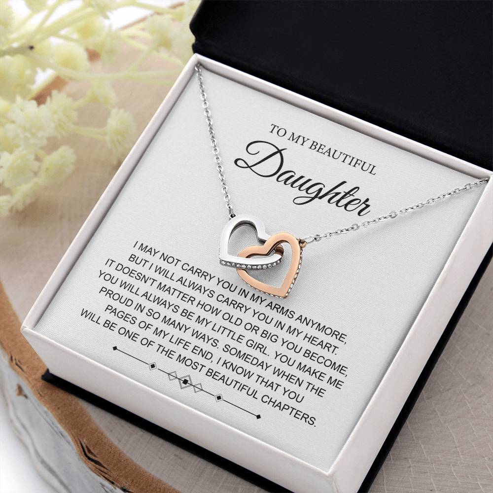 Daughter Necklace from Mom with Heartfelt Message