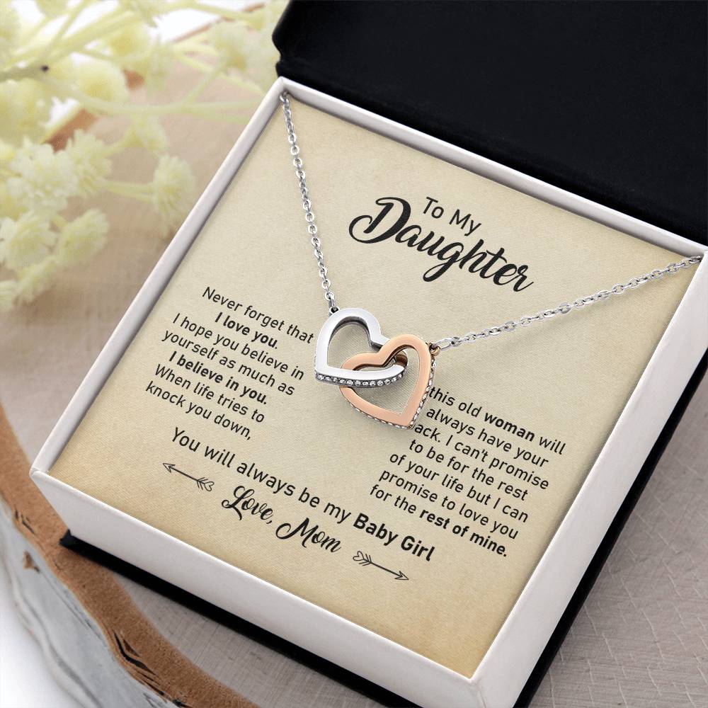 Daughter Necklace Gift with Message Card from Mom