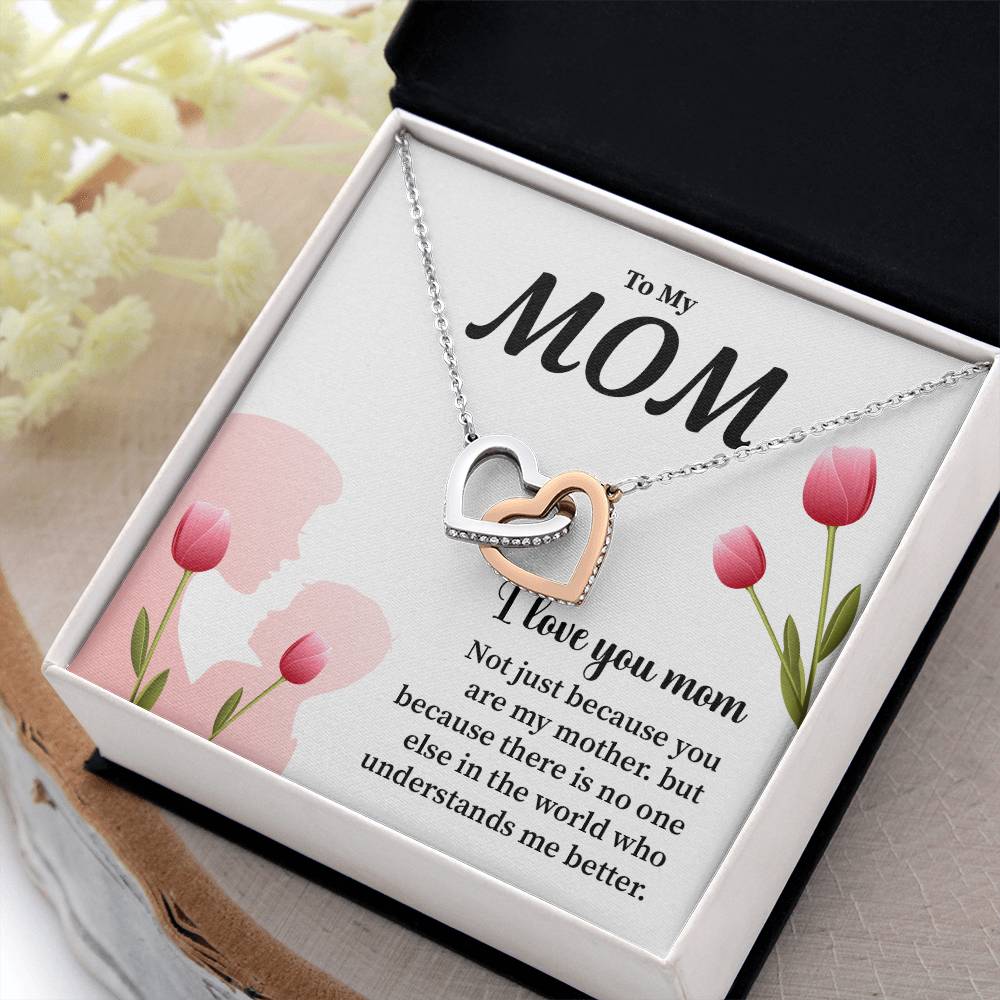 Mother Daughter Necklace Gift with Message Card Inside