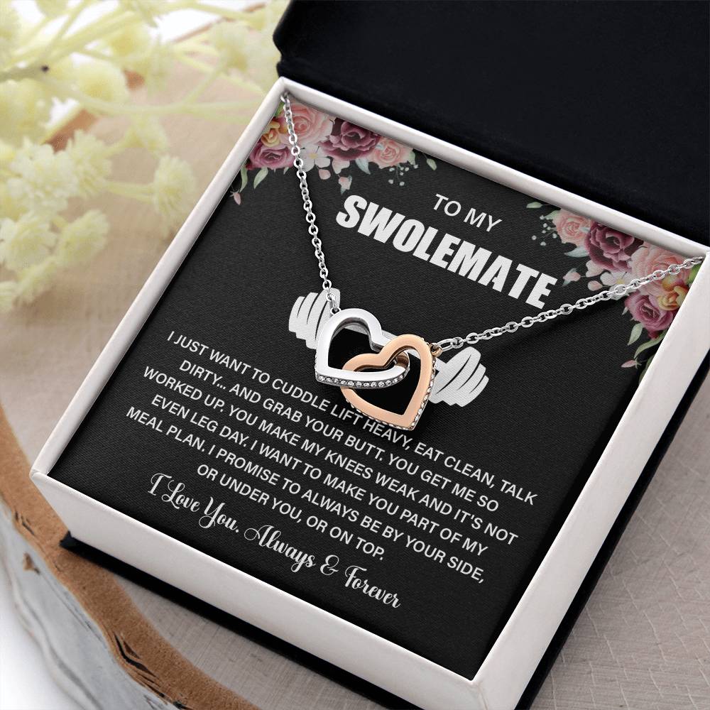 Funny Swolemate Necklace Gift with Message Card