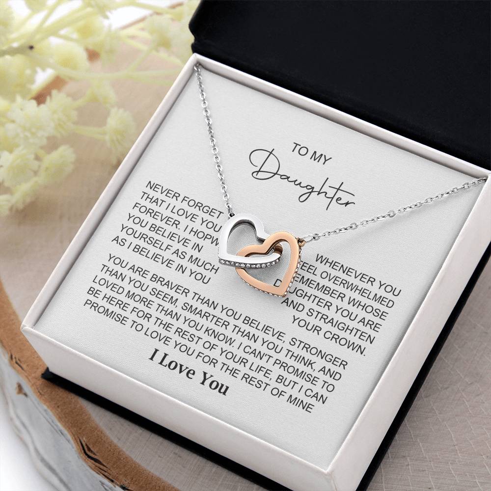 Daughter Necklace Gift With Message Card