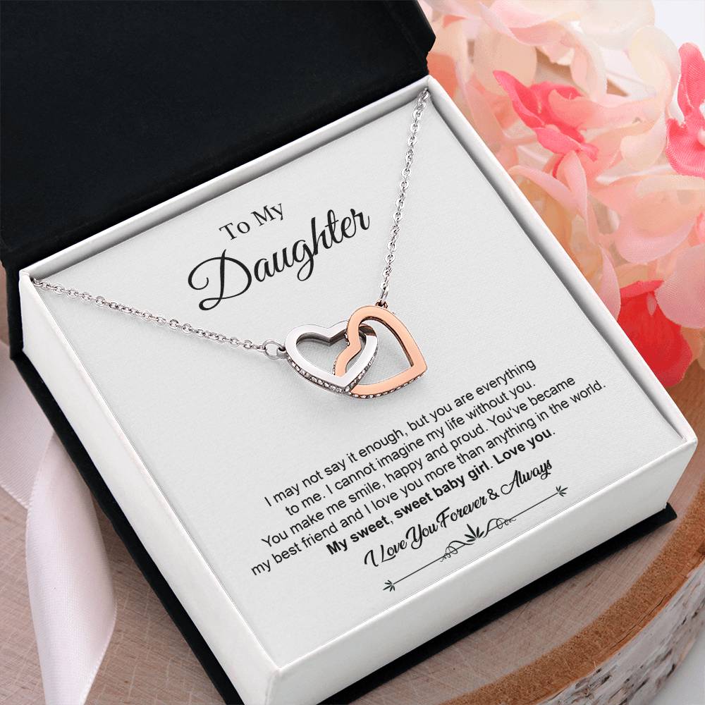 Daughter Gift from Mom – Interlocking Hearts Necklace
