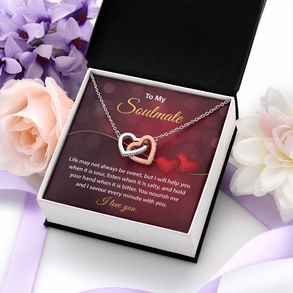 Soulmate Necklace Gift for Her – Message Card & Box