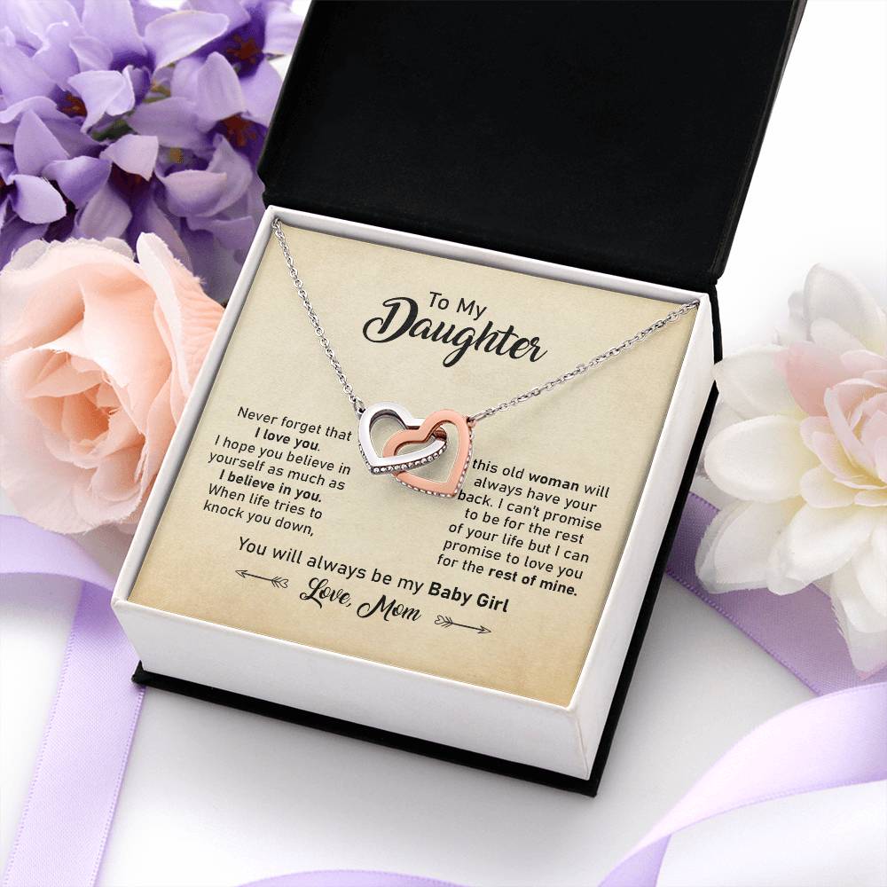 Daughter Necklace Gift with Message Card from Mom
