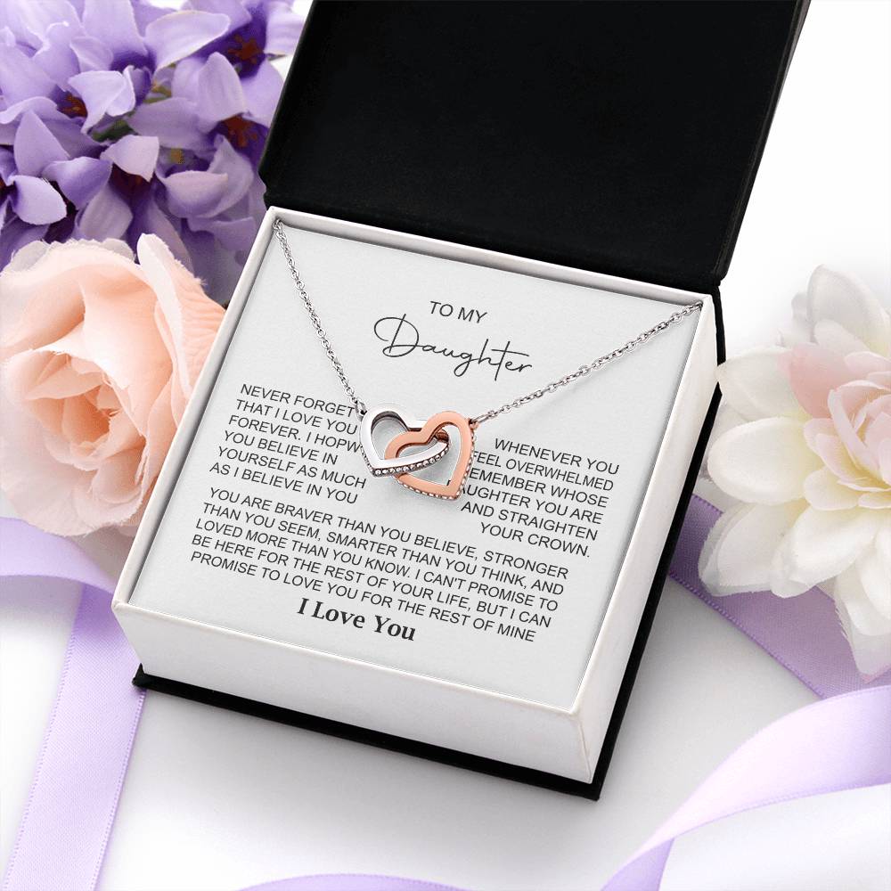 Daughter Necklace Gift With Message Card
