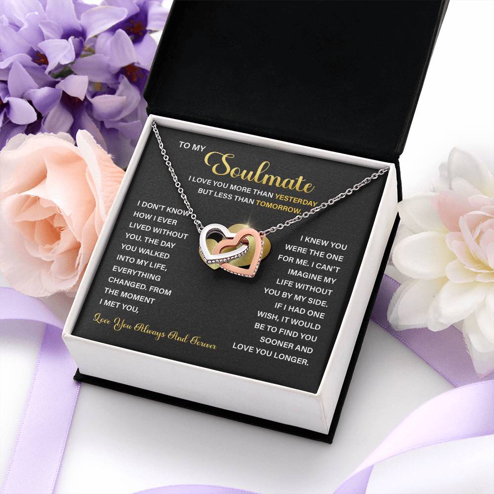Soulmate Necklace For Women With Message Card And Gift Box