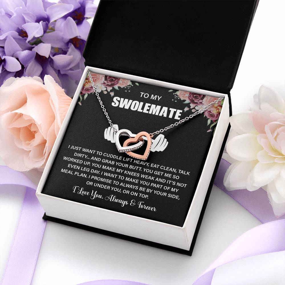 Funny Swolemate Necklace Gift with Message Card