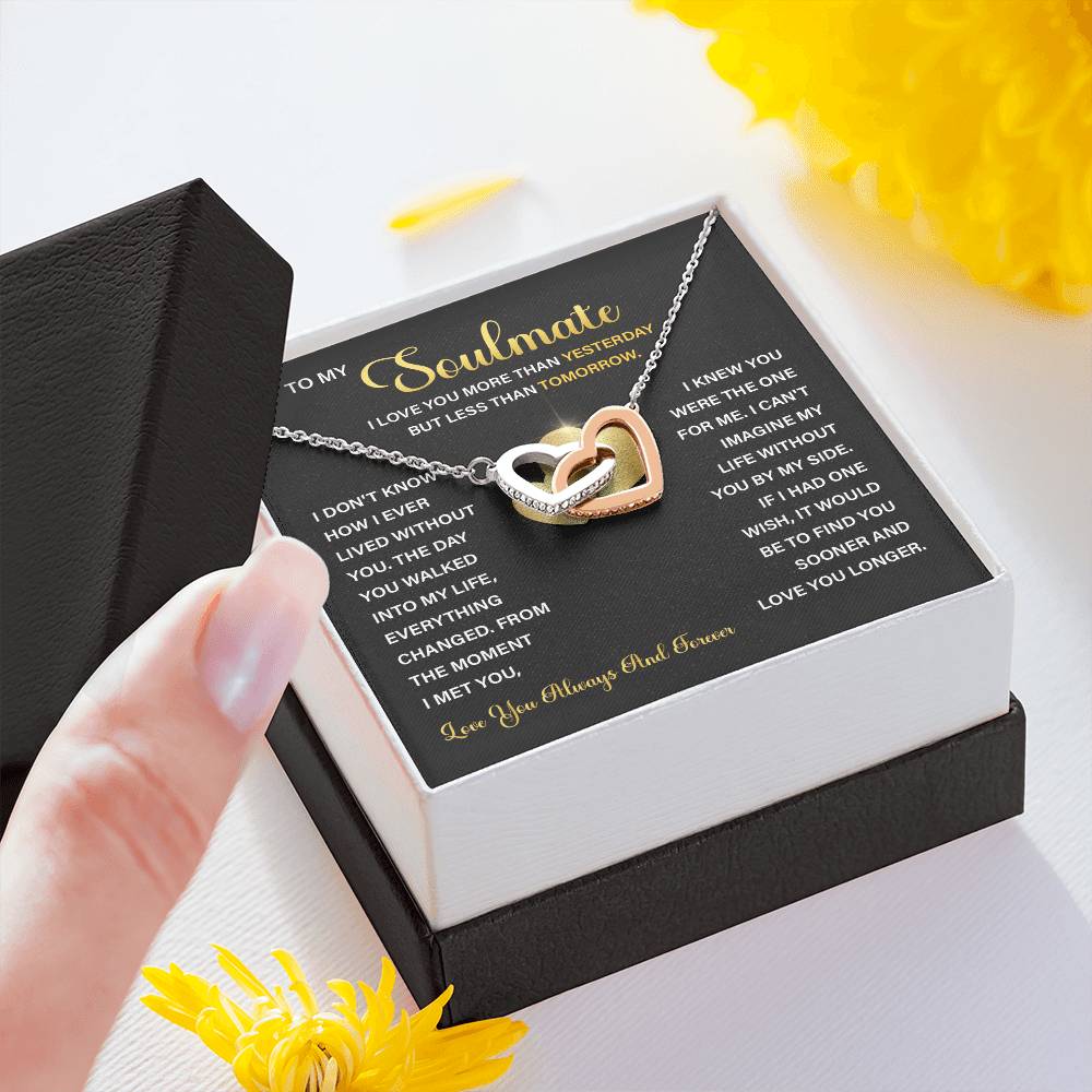 Soulmate Necklace For Women With Message Card And Gift Box