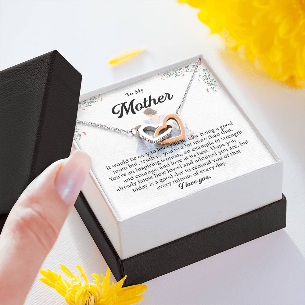 Inspirational Mom Necklace Gift with Message Card Box