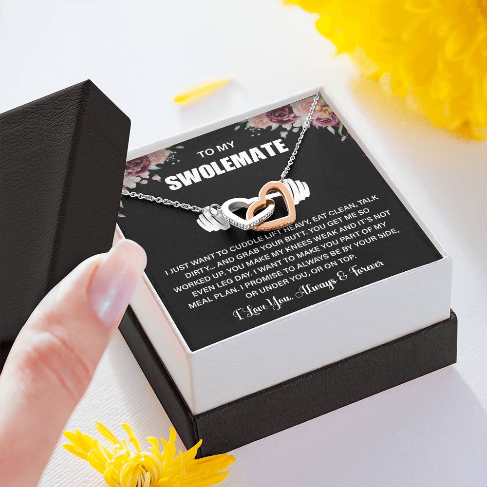 Funny Swolemate Necklace Gift with Message Card