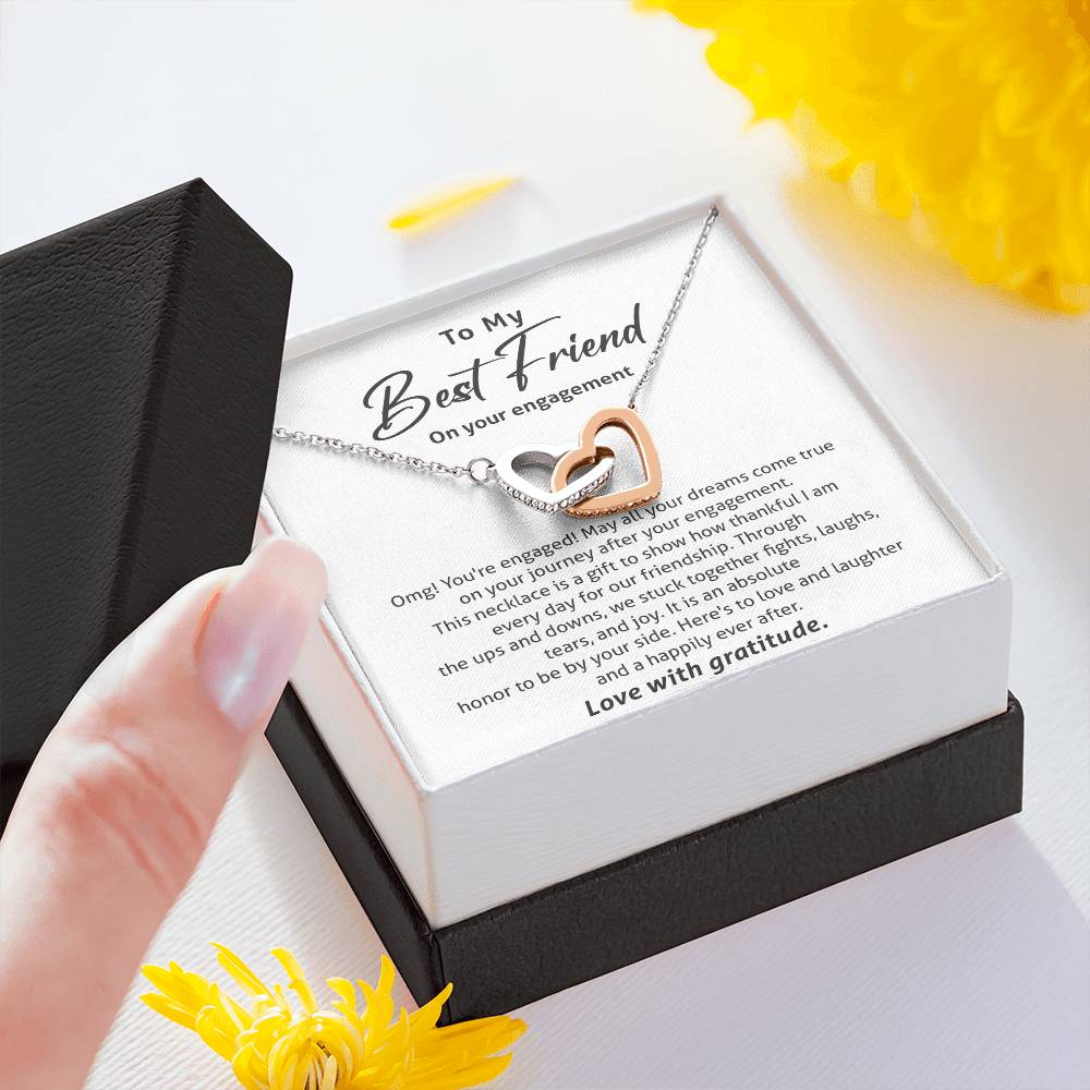 Best Friend Engagement Gift – Necklace with Message Card