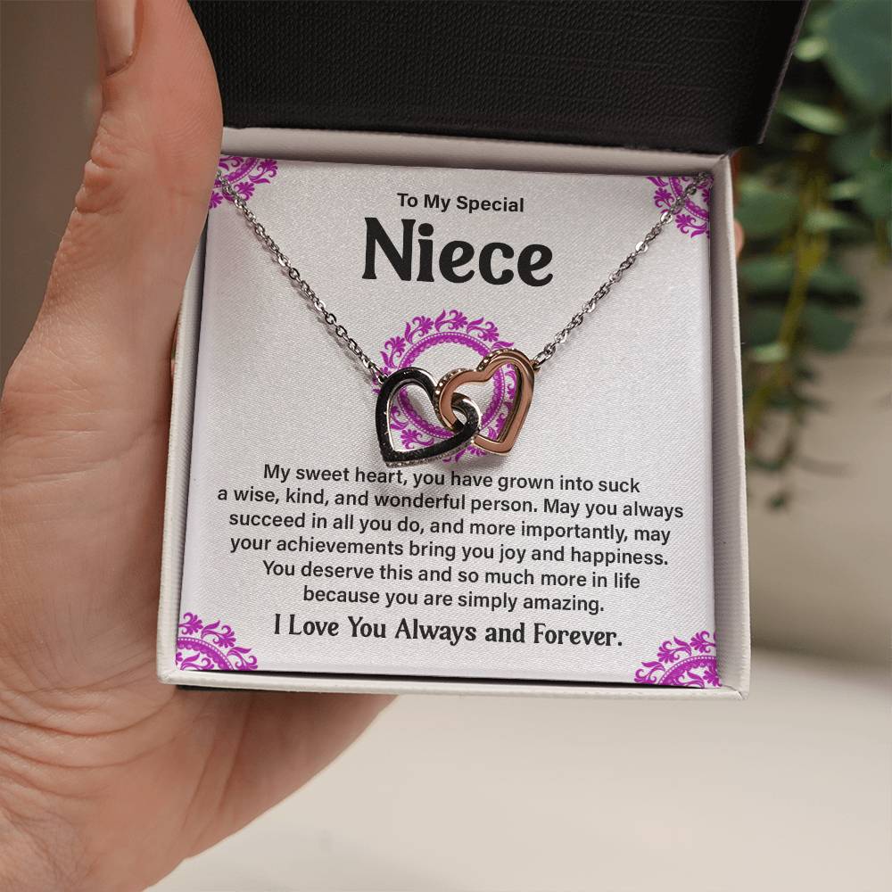 To My Special Niece Heartfelt Necklace For Love Elegant Pendant Special Gift Proud Niece Jewelry Kind Heart Pendant Love And Support Jewelry Thoughtful Gift For Niece Sentimental Pendant Sweet Jewelry