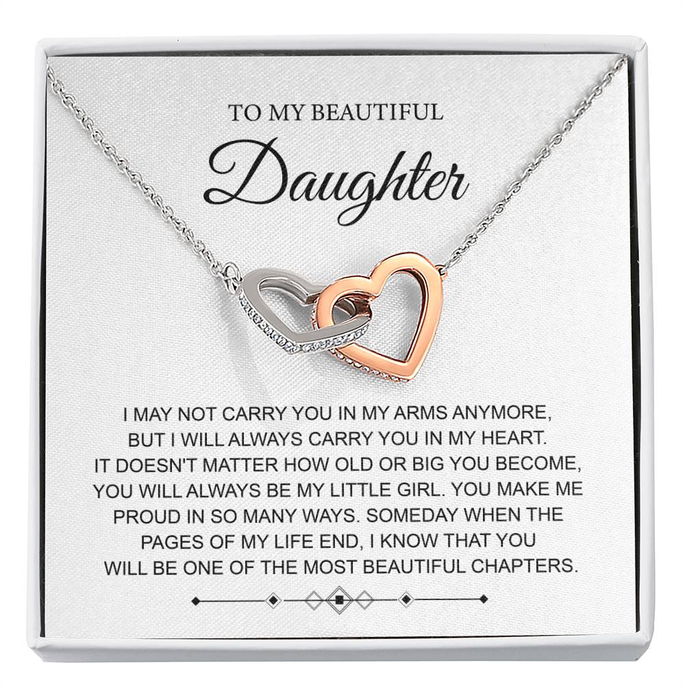 Daughter Necklace from Mom with Heartfelt Message