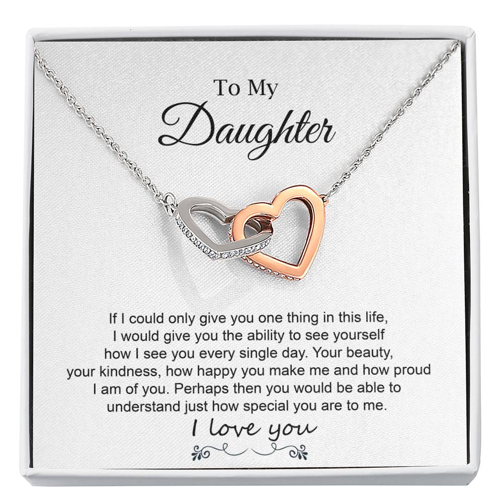 Daughter Necklace Gift from Parents with Heartfelt Message