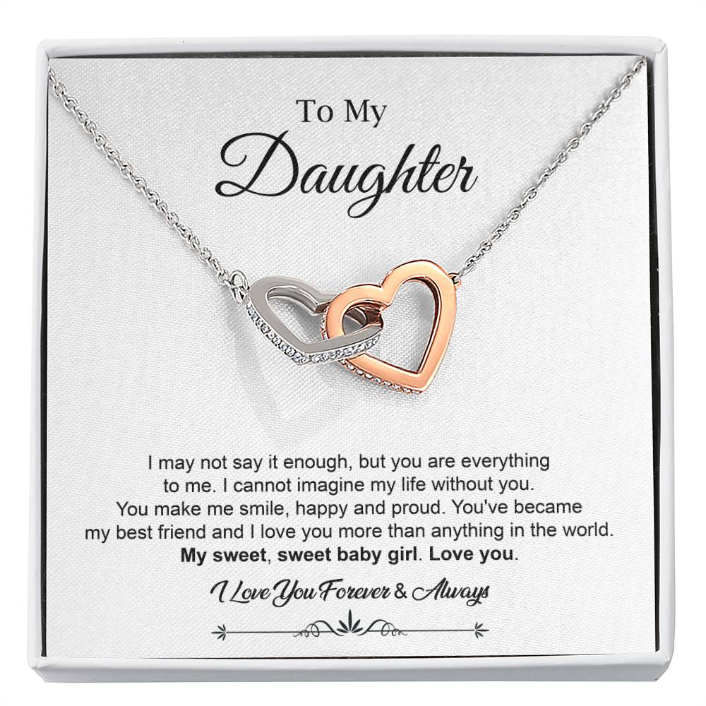 Daughter Gift from Mom – Interlocking Hearts Necklace