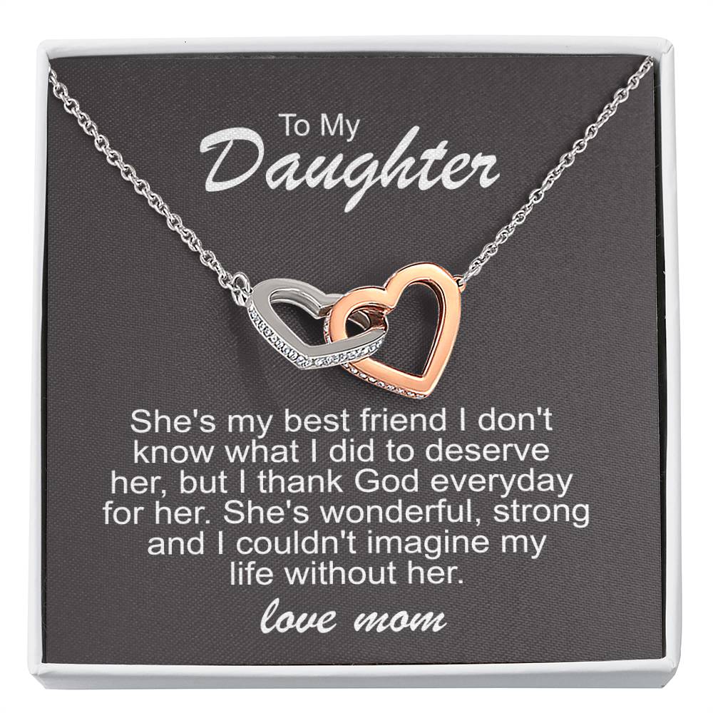 To My Daughter Necklace – Best Friend Gift from Mom
