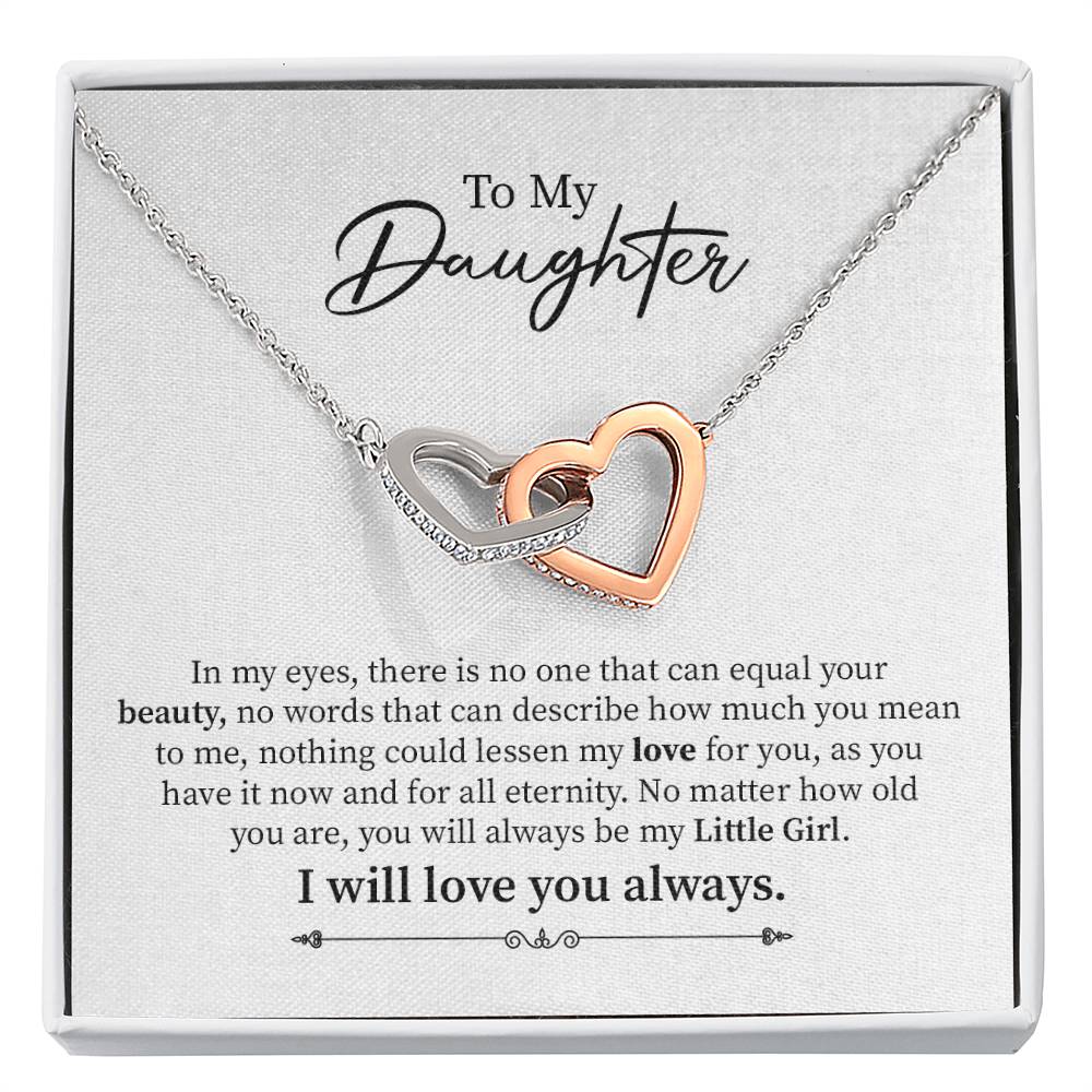 Daughter Necklace from Parents with Loving Message Card