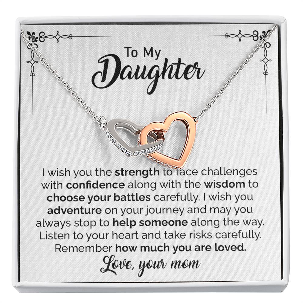 Daughter Necklace Gift from Mom with Encouraging Words
