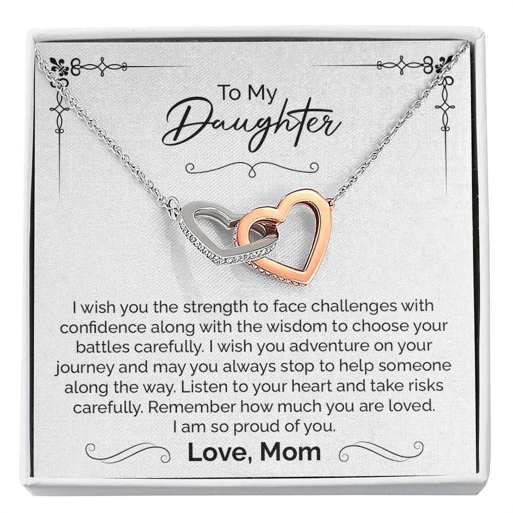 To My Daughter Necklace Gift – Mom's Heartfelt Message