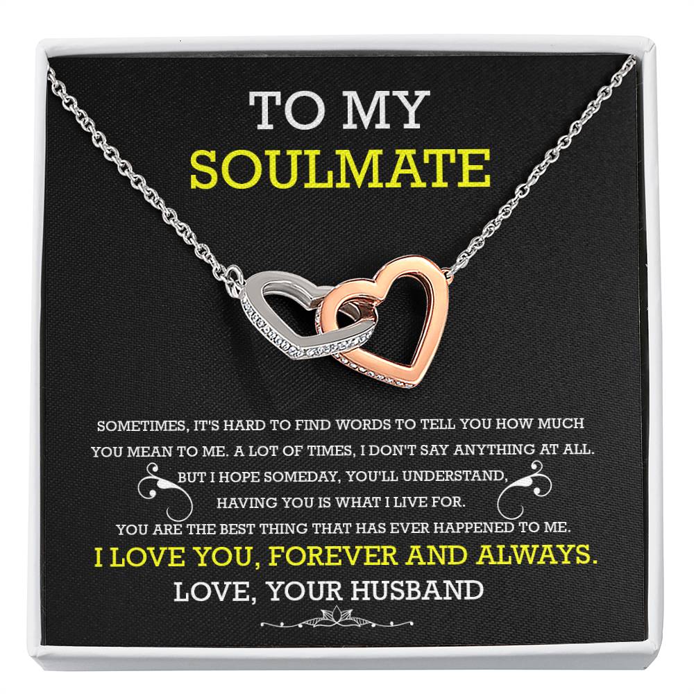 Soulmate Necklace Gift from Husband with Card