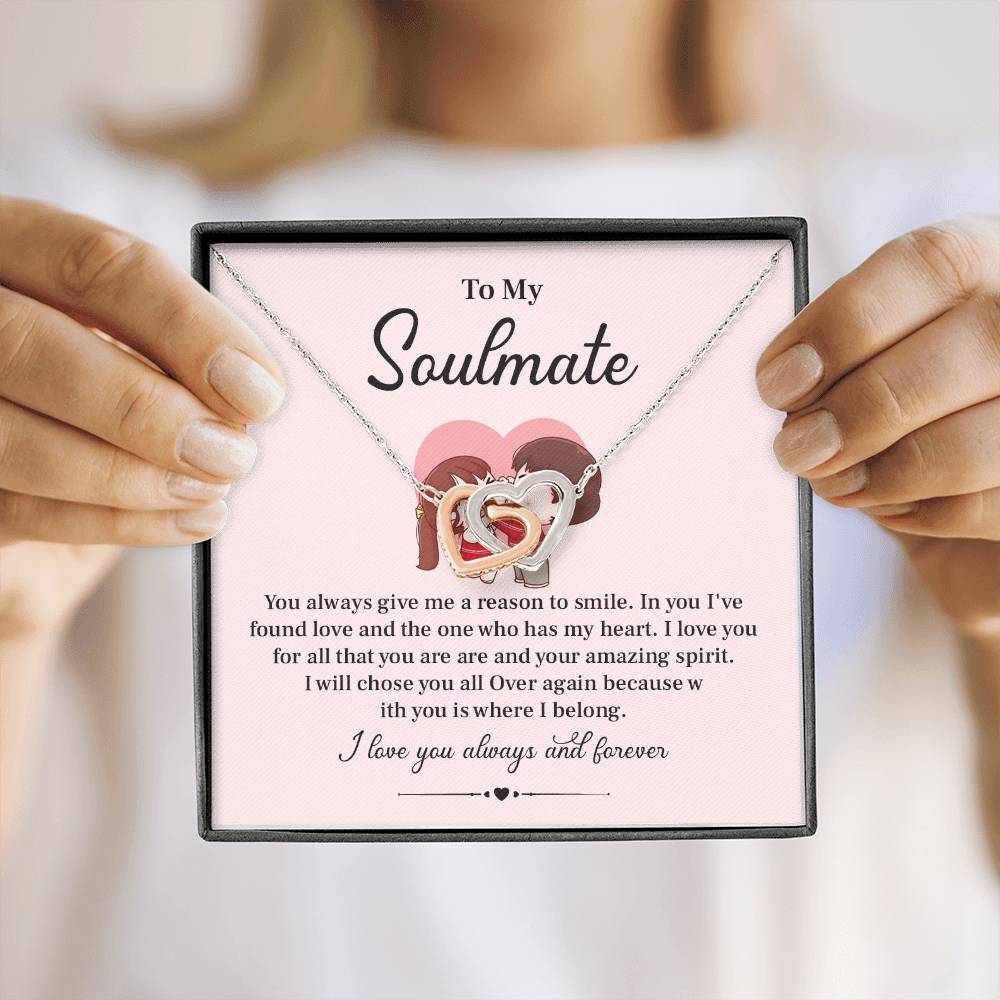 Soulmate Necklace Gift for Her – with Gift Box