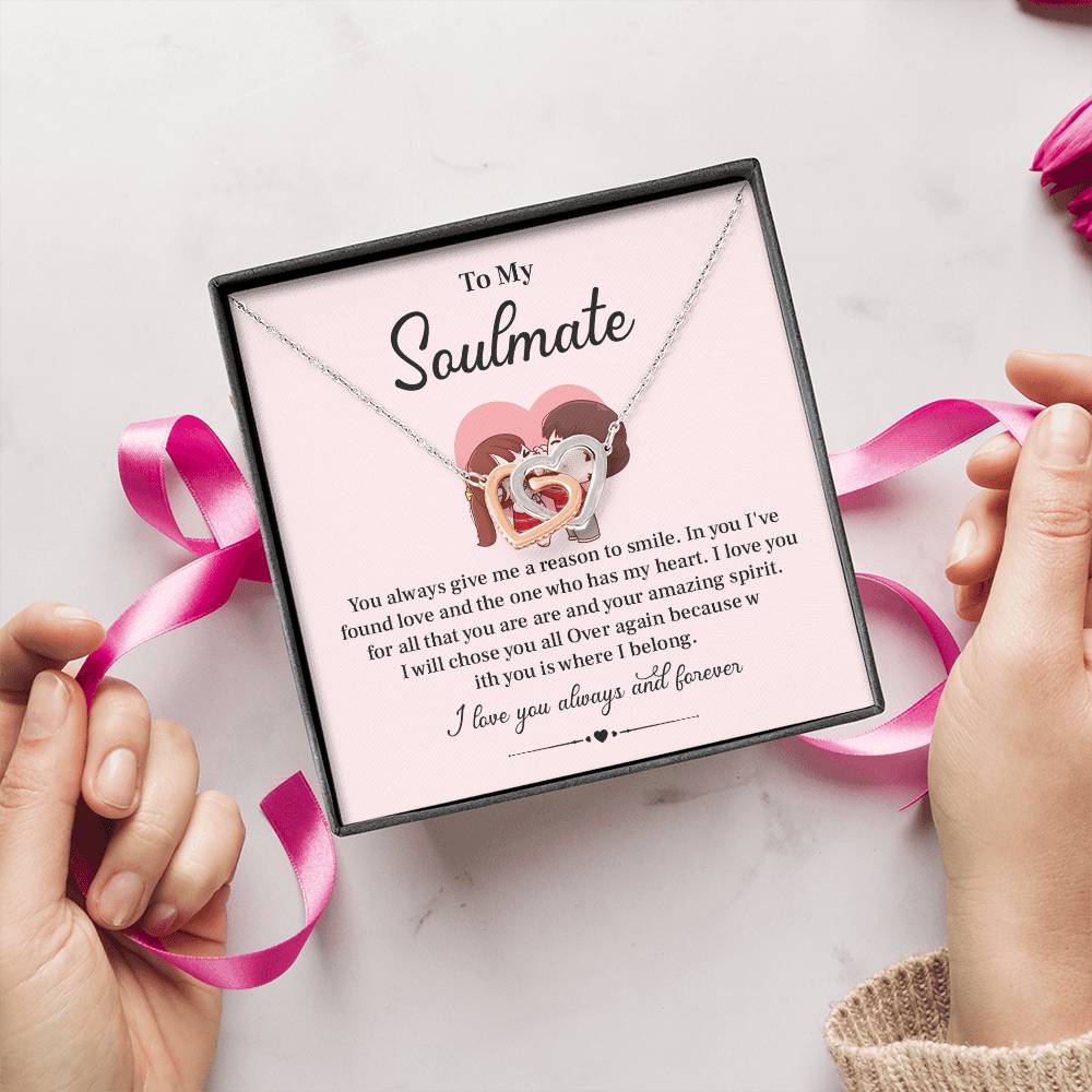 Soulmate Necklace Gift for Her – with Gift Box