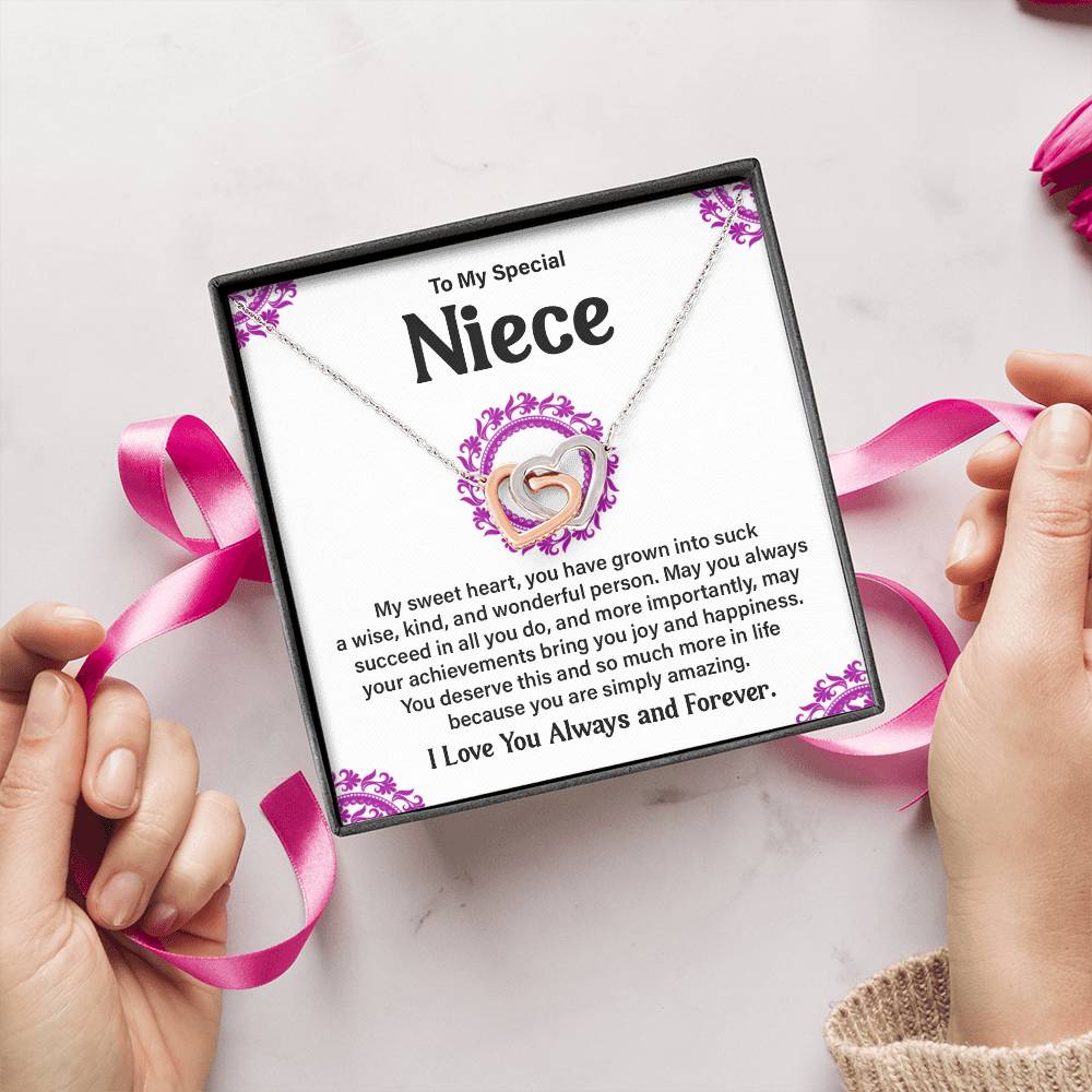 To My Special Niece Heartfelt Necklace For Love Elegant Pendant Special Gift Proud Niece Jewelry Kind Heart Pendant Love And Support Jewelry Thoughtful Gift For Niece Sentimental Pendant Sweet Jewelry