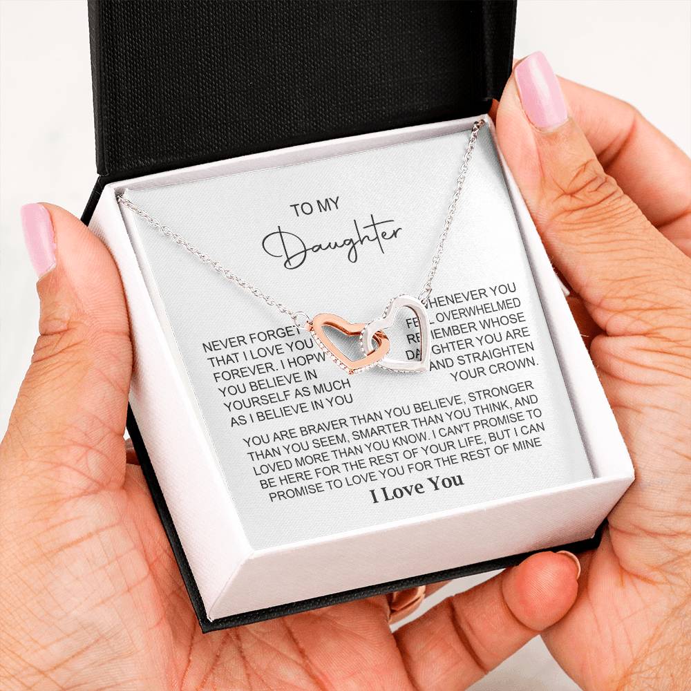 Daughter Necklace Gift With Message Card