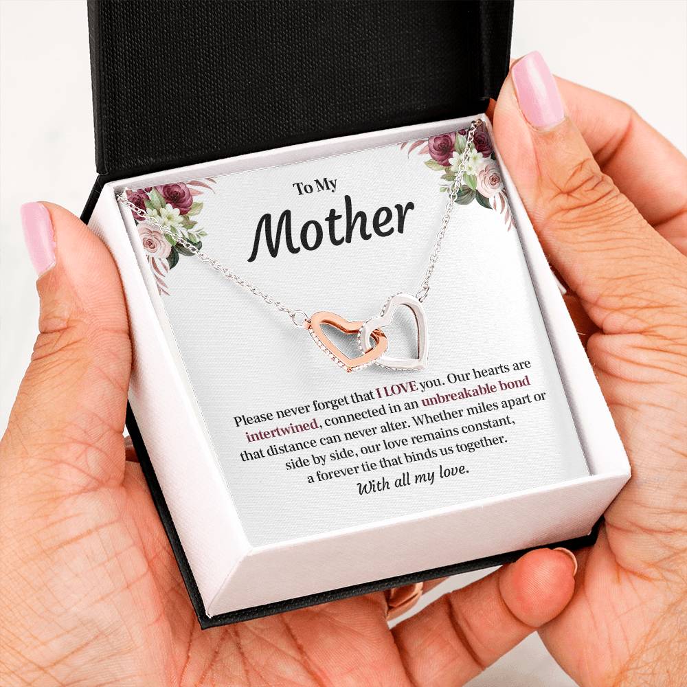 To My Mom Necklace Gift with Heartfelt Message