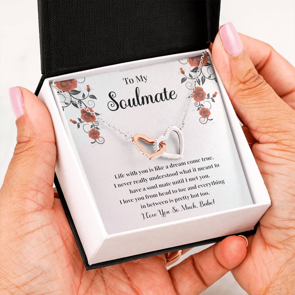 Soulmate Necklace Gift for Her with Jewelry Box