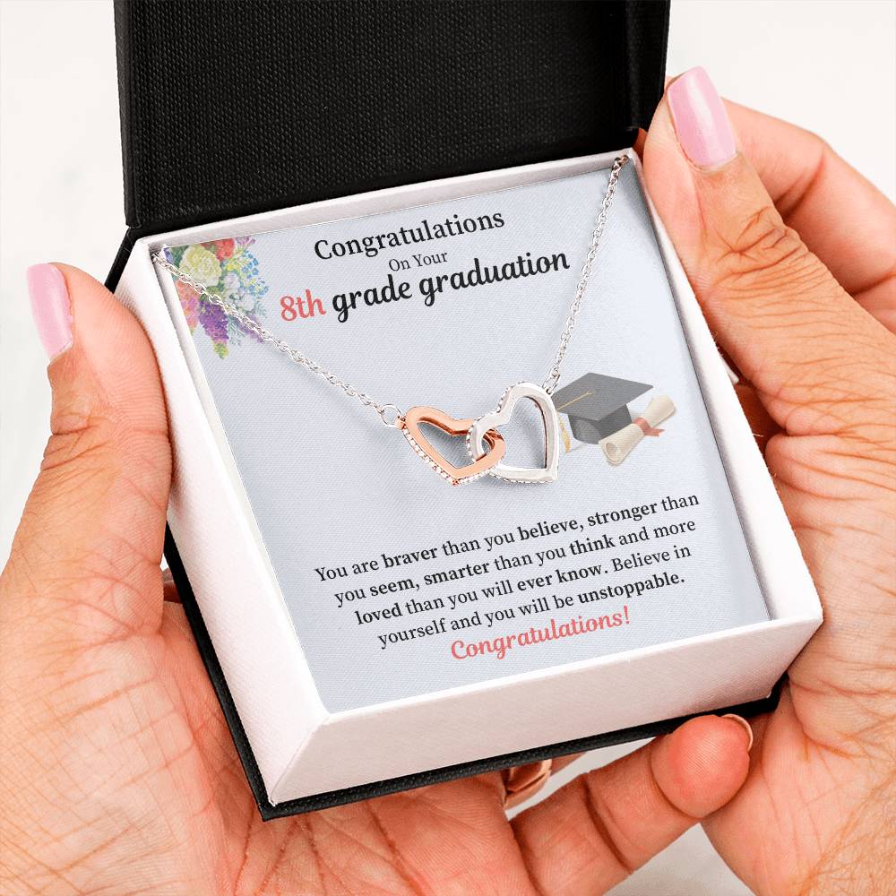 8th Grade Graduation Necklace Gift for Daughter or Granddaughter