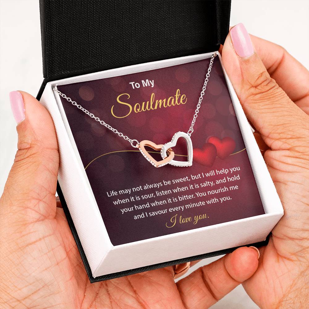 Soulmate Necklace Gift for Her – Message Card & Box