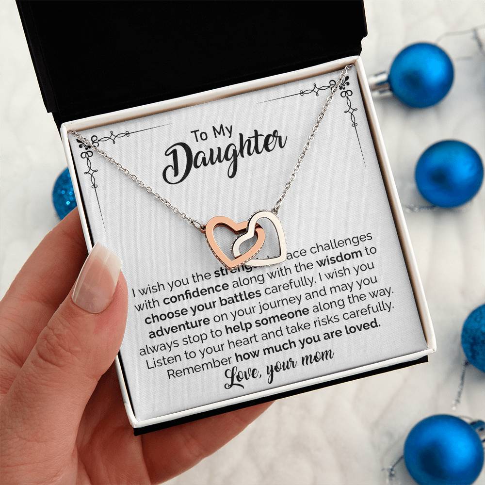 Daughter Necklace Gift from Mom with Encouraging Words