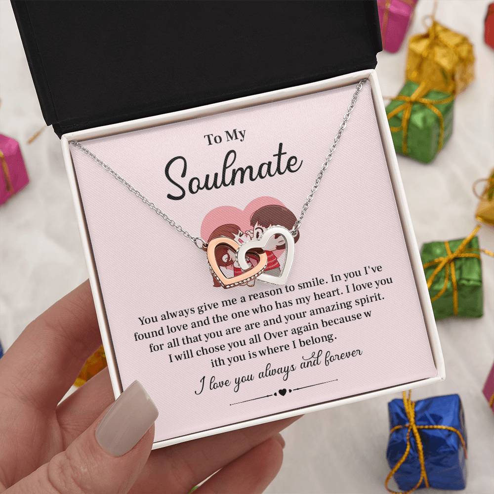 Soulmate Necklace Gift for Her – with Gift Box