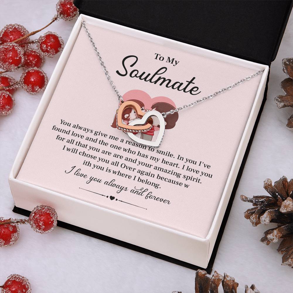 Soulmate Necklace Gift for Her – with Gift Box